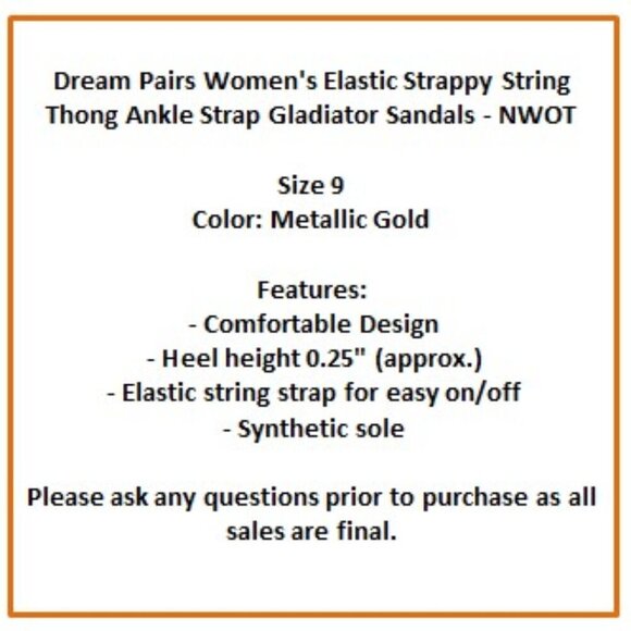 🩵Dream Pairs Women's Elastic Strappy String Thong Ankle Strap Gladiator Sandals - Picture 6 of 7